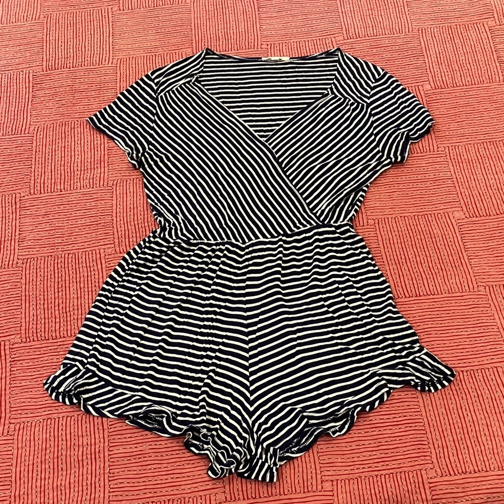 Rolla Coster large Navy and White Striped romper